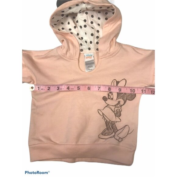 Disney Baby Girl's Hoodie Size 6-9 Month Minnie Mouse Pale Pink New With Tags - Picture 8 of 11